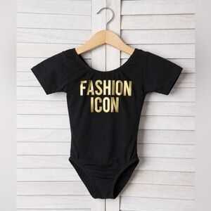 Fashion Icon Leo Size 2/3 Black Gold Graphic Toddler Dance Costume Small Shop